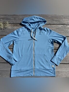 Vuori Halo Performance Hoodie 2.0 spring Blue Size Small DreamKnit Zip